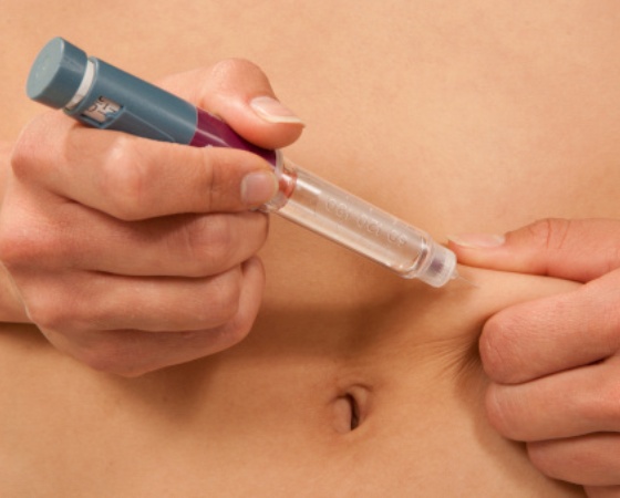 Diabetes insulin syringe pen with dose of lantus